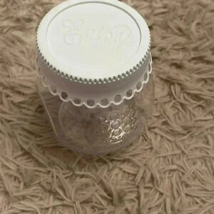 Plastic Container: “Enjoy”, “Fill me Up”